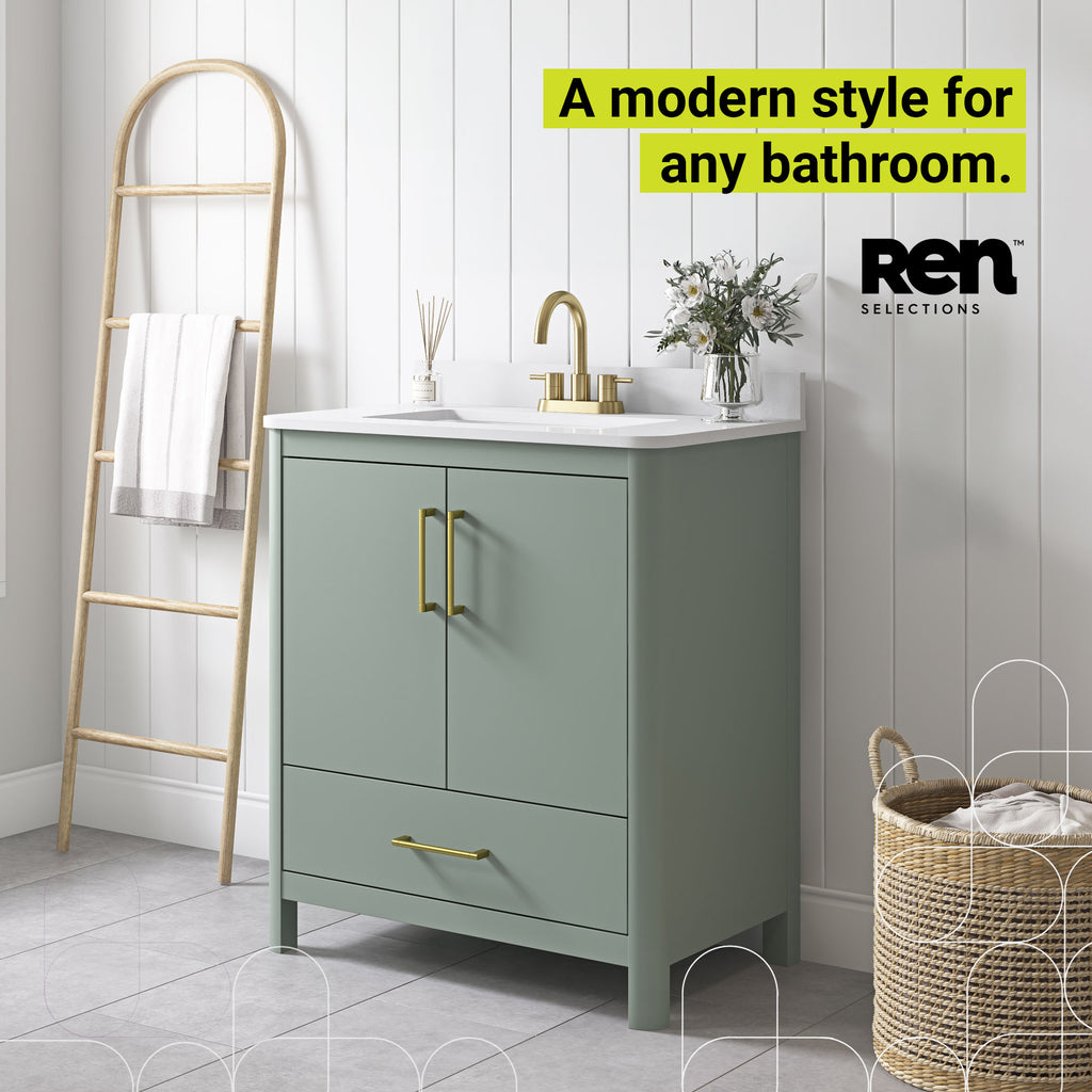 Dario 30 in Bathroom Vanity - Sage Green – Ren Selections